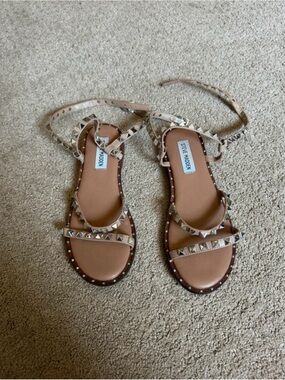 Steve Madden Blush Studded Ankle Tie Sandals